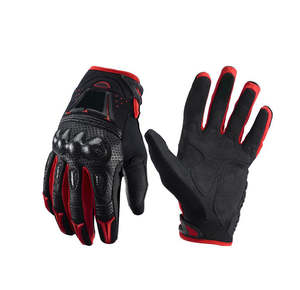 Gants de moto en cuir pleine fleur à écran tactile avec fermeture à cordon, gants de sécurité Pyrotect pour sports de motocross unisexe - Product Image 5