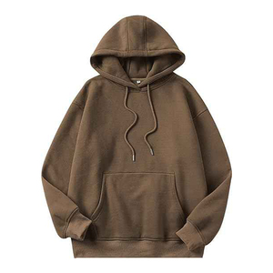 Sudadera con Capucha Unisex Extra Grande, Color Sólido, Forro Polar, Informal, Largo Regular, Diseño con Bolsillos, Ropa de Otoño - Product Image 2