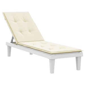 Crème 29.5 \ "+ 41.3 \" x 19.7 \ "coussin de chaise longue d'extérieur 1.6 \" épais oreillers et coussins élégants - Product Image 3