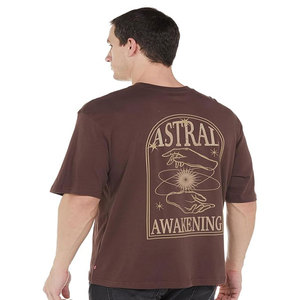 เสื้อยืดคอกลมของผู้ชายผ้าฝ้าย100% พิมพ์ลายออกแบบโลโก้ระบายอากาศได้ดี260 GSM ว่างเปล่าทรงโอเวอร์ไซส์ - Product Image 3