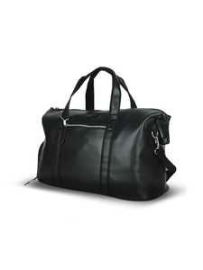Sac de voyage en cuir véritable, forme baril, unisexe, bandoulière, fermeture éclair, style classique, marron, durable, grande capacité - Product Image 1