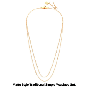 Matte Style Traditional Simple Necklace Set - Product Image 2