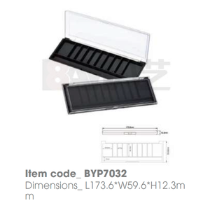 Caja de Paleta de Plástico Vacía con Logotipo Personalizado de Lujo, Contenedor Transparente con Tapa Abatible para Sombra de Ojos, Color de Cejas y Corrector - Product Image 1