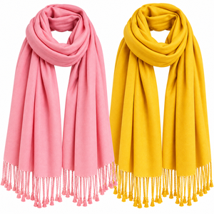 Écharpe de luxe en soie unie 28x72 pouces, légère et respirante, avec franges, pour femme, mode, voyage et cadeaux - Product Image 4