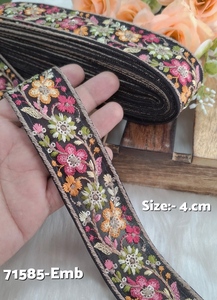 Ribete de Encaje Floral Premium Bordado, Borde Decorativo de Encaje para Vestidos, Saris, Ropa de Novia, Costura, Manualidades, Venta al por Mayor - Product Image 2