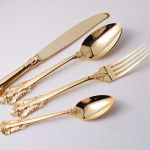 Highly Sales Gold Modern Flatware Set High <b>Mirror</b> Polish Dishwasher Safe Wedding Occasion Metal Cutlery - Product Image 6