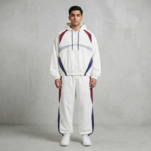 Ensemble de survêtement pour homme pour sports d'hiver, sweat à capuche à manches longues, pantalon de jogging coupe classique, pantalon long uni, 100% coton molletonné - Product Image 4