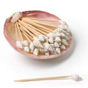 Accessoires pour cocktails, brochettes de coquillages, décoration de bar tiki, prix compétitif, coquillages sur brochettes - Product Image 1