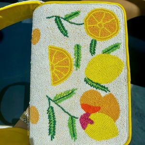 กระเป๋าถือลูกปัดหรูหรา งานแฮนด์เมด สายหนัง กระเป๋าทรงถัง ประดับลูกปัดวิบวับ แฟชั่นสำหรับงานกลางคืน กระเป๋าคลัทช์งานแต่งงาน - Product Image 1