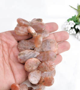 Collier de perles facettées en pierre de soleil naturelle, 10 pouces, pour la fabrication de bijoux fins - Product Image 3
