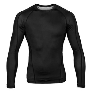 Shorts de sport anti-UV personnalisés avec logo, compression, fitness, gym, manches longues pour le surf, les arts martiaux, vente en gros, rashguard à séchage rapide - Product Image 4