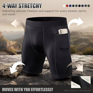 Nueva Llegada, Pantalones Cortos Elásticos para Hombre, Ajustados, Cómodos, Transpirables, de Alta Calidad, Precio al por Mayor, del Mejor Proveedor - Product Image 5