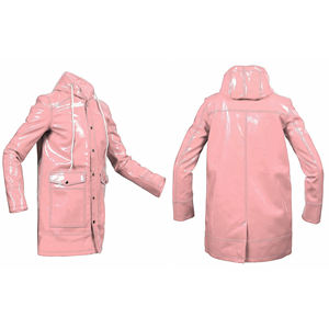 Impermeable Unisex de PVC Resistente, Transpirable y de Secado Rápido, Largo Regular, con Logotipo Frontal Personalizable, Estilo Urbano - Product Image 1