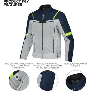 Chaquetas de Motociclismo Personalizadas, Impresas, Resistentes al Viento, para Verano e Invierno, de Poliéster/Nailon, Transpirables, Equipo de Protección de Nivel 2 - Product Image 3
