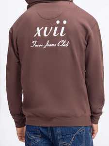 Sweat à capuche unisexe marron 100% coton 300 grammes Hiver Logo avant Prix compétitif sur le marché - Product Image 4