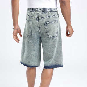 Pantalones Cortos de Mezclilla para Hombre, Corte Recto, Cintura Media, Ajuste Tradicional, Duraderos, de Algodón, Cinco Bolsillos, para Verano - Product Image 5