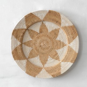 แผ่นหวายทรงกลมสานสำหรับงานแต่งงาน,ที่ชาร์จแบบโบราณทำมือ - Product Image 1