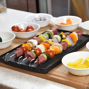 12 Pack 14 Inch Flat Stainless Steel Kabob Skewers for <b>BBQ</b> Grill <b>Tools</b> - Product Image 2