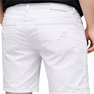 Mens Shorts Mens Denim Shorts Mens <b>Cargo</b> Shorts Denim Shorts Men Solid Bright <b>White</b> Distressed Ripped Jorts Slim Straight Fit - Product Image 6
