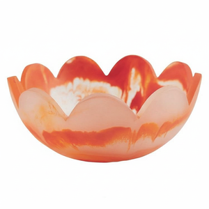 Bol de service en résine haut de gamme, forme florale, pour salades, fruits, noix, élégant centre de table pour restaurant, hôtel, décoration intérieure. - Product Image 2