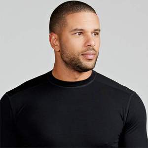 Eco Friendly Merino <b>Wool</b> V Neck Short Sleeve Anti Odor Summer Dailywear Premium T Shirt - Product Image 4