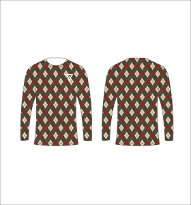 เสื้อยืดแขนยาวลายพรางสีฟ้าอมเขียวสำหรับผู้ชาย ลายอาร์ไกล์เพชร คอกลม เสื้อยืดลำลอง สตรีทแวร์ เสื้อสำหรับออกกำลังกาย - Product Image 6