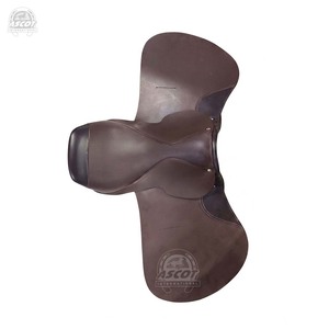 Nouvelle conception de selle Polo en cuir véritable, selle anglaise complète avec étriers en fer, sangle de selle, vente en gros - Product Image 5