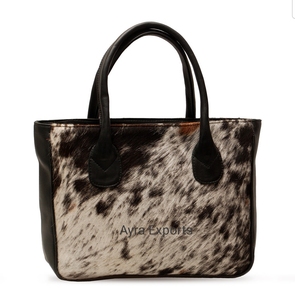 Bolso Tote Cuadrado de Cuero Genuino para Mujer, Correa de Hombro Extraíble, Cierre de Cremallera, Flores, Color Sólido, para Uso Diario y Viajes - Product Image 1