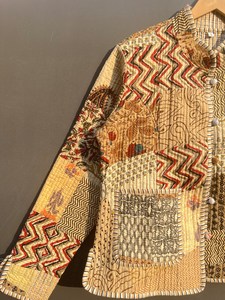 Chaqueta india hecha a mano 100% algodón, ecológica, acolchada, antiarrugas, transpirable, de secado rápido, con estampado digital, bolsillo frontal y cuello redondo. - Product Image 3