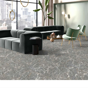 Carreaux de porcelaine émaillée polie à finition sculptée décorative, grandes dimensions, pour revêtements de sol et murs, conçus pour les résidences modernes. - Product Image 1