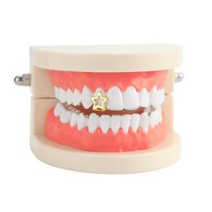 เครื่องประดับฟันรูปทรงกากบาท Jewelux ดีไซน์สวยหรู ประดับเพชรเจียระไนแบบ Brilliant Cut ตัวเรือนเงินแท้ 925 ชุบเงิน เหมาะสำหรับทุกเพศทุกวัย ใช้ในงานศาสนา งานปาร์ตี้ หรือแฟชั่น - Product Image 3