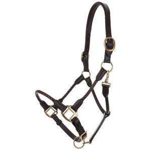 Harnais en cuir de cheval de qualité supérieure, réglable, avec boucles dorées, quincaillerie robuste pour l'entraînement en écurie et l'équitation - Product Image 4
