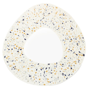 Round Cream <b>White</b> Terrazzo Wall <b>Mirror</b> Modern Home Decor Wholesale - Product Image 1