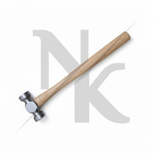 Martillo de forja de alta calidad con cara redondeada para estirar y dibujar, mango de madera, deja marcas suaves, productos ecuestres para caballos y herraduras. - Product Image 4