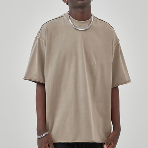 เสื้อยืดผู้ชายไซส์ใหญ่ สีดำ ผ้าฝ้าย แขนสั้น คอกลม ลำลอง ทรงพอดีตัว สีพื้น - Product Image 4