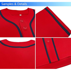 Maillot de baseball à 7 boutons, fermeture classique à patte, uniforme de softball - Product Image 4