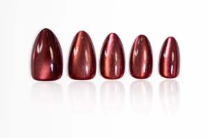 Uñas Postizas Metálicas al por Mayor, Medianas, Cromadas, Color Cobre, Uñas Artificiales Helios, Material ABS, Estampado Dorado Personalizado, Forma Almendrada - Product Image 6