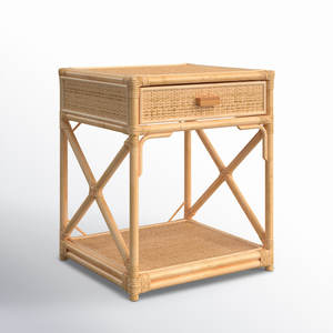 Mesita de noche DreamCraft Vietnam de mimbre/ratán de 18.5'' de ancho - Product Image 3