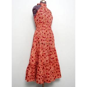 Customized Summer Floral Midi Dress Natural Cotton Sleeveless Soft and Comfortable <b>Sweet</b> Eco-Friendly Women's Dress - Product Image 4