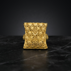Vente en gros de bagues de fiançailles plaquées or 14K18K24K micron, style Dubaï traditionnel, bagues de mode, Oro Joyeria - Product Image 5
