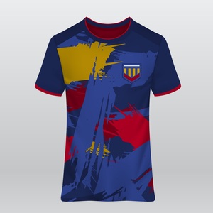เสื้อฟุตบอลออกแบบเองแบบยั่งยืนเป็นมิตรกับสิ่งแวดล้อม พิมพ์ลายแบบซับลิเมชั่นเต็มตัว ระบายอากาศได้ดี ซับเหงื่อ ผลิตจากโพลีเอสเตอร์ 100% คอวี - Product Image 2