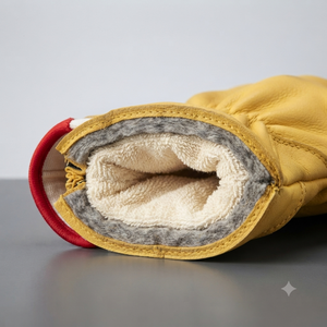 Premium Quality Leather Safety <b>Gloves</b> Anti-Slip Breathable Fur Lining Comfortable Hand Arm Protection Industrial Working Driving - Product Image 6