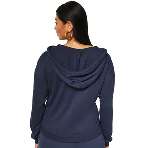 PERFECT INDUSTRY New Style Women's Hoodie Oversize <b>Pullover</b> Sweatshirt Custom Logo <b>Jumpers</b> Cotton French terry Cropped Hoodie - Product Image 6