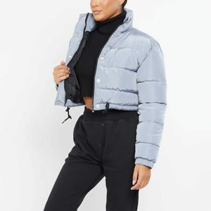 Chaqueta de plumón de alta calidad para mujer, servicio OEM, chaqueta acolchada para clima frío, proveedores mayoristas de chaquetas acolchadas ligeras - Product Image 3