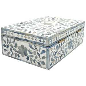 Handcrafted Natural Camel Bone Inlay <b>Box</b>: <b>Large</b> Decorative Bone & Resin Jewelry <b>Box</b> - Product Image 6