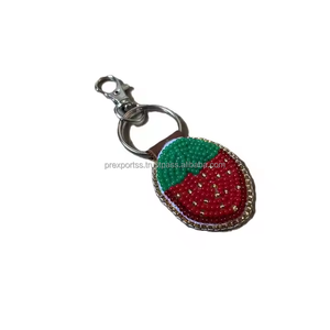 Handmade Beaded Dog Keychain Dachshund Shape Seed Bead Embroidery Black Pet Charm Animal Key Ring <b>Cute</b> Fashion Pendant Gift Item - Product Image 2