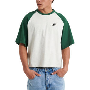 Camiseta Personalizada 100% Algodón 300gsm, Corte Holgado Estilo Hip Hop, Casual para Hombre, Oversize, Lisa, de Manga Larga, con Bloques de Color - Product Image 1