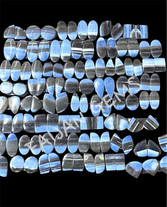 Opale bleue naturelle cabochon poli, pierres précieuses en vrac, paires certifiées par un tiers, toutes tailles, non traitées thermiquement, pour pendentif de bijoux, bracelet - Product Image 2