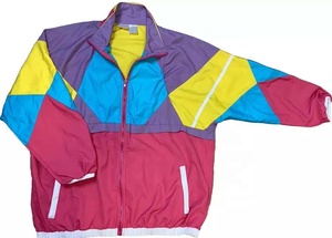 Chaqueta Cortavientos Personalizada OEM, Estilo Retro Vintage, con Cierre Completo y Bloques de Color, para Hombre, 2025 - Product Image 4