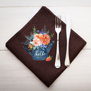 Serviette de cuisine en coton 100% tissé, imprimé floral, douce, séchage rapide, sans AZO - Qualité supérieure Sandex Corp - Product Image 6